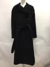 Stella Mccartney Long Coat With Waist Belt And Pockets In Black