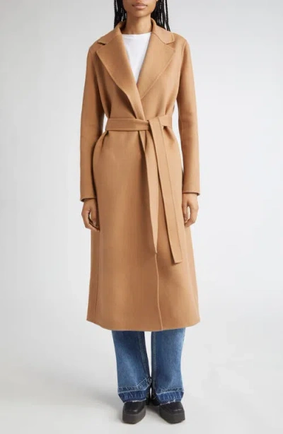 Stella Mccartney Belted Double Face Wool Wrap Coat