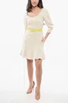 Stella Mccartney Belted Flared Dress In White