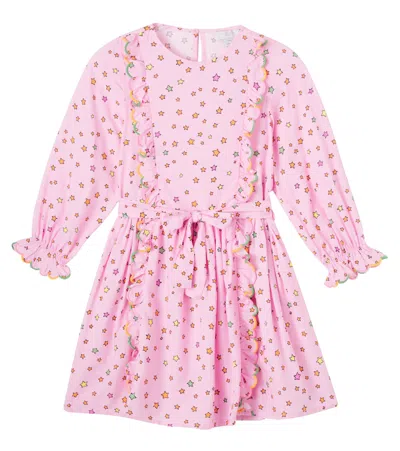 Stella Mccartney Kids' Belted Printed Dress In Pink