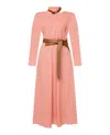 Stella Mccartney Belted Leather-trim Dress