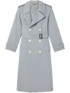 Stella Mccartney Belted Trench Coat In Grey