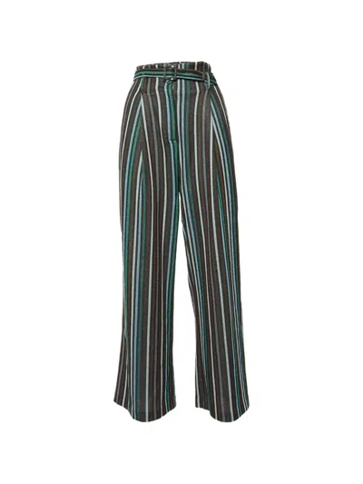 Pre-owned Stella Mccartney Belted Trousers In Brown
