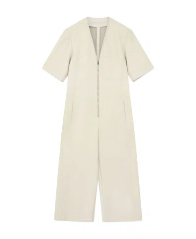 Stella Mccartney Belted V-neck Jumpsuit In Neutral