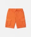 Stella Mccartney Belted Waist Cargo Shorts In Orange