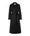 Stella Mccartney Belted Wool Coat In Black