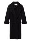 Stella Mccartney Belted Wrap Coat In Black