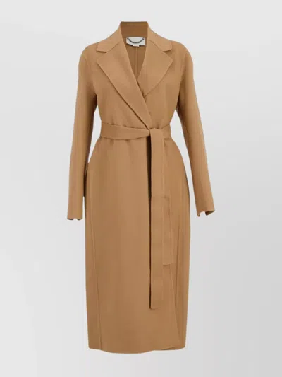 STELLA MCCARTNEY BELTED WRAP COAT WITH NOTCHED LAPEL