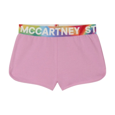 Stella Mccartney Kids' Bermuda Shorts With Print In Pink