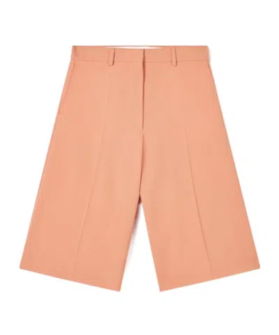 Stella Mccartney Bermuda Wide Leg Classic Tailoring In Pink