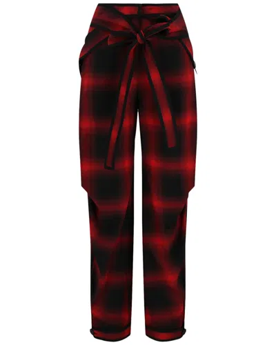 Stella Mccartney Bessie Silk Trouser In Red