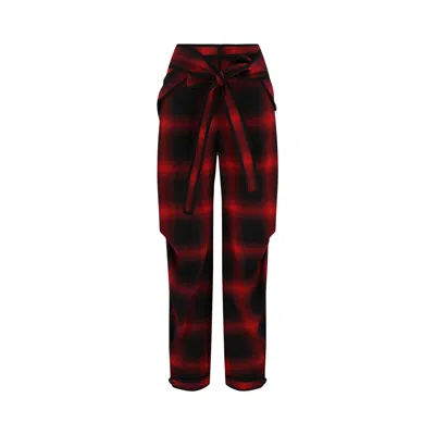 Pre-owned Stella Mccartney Bessie Trousers 'black/red' | Women's Size 42