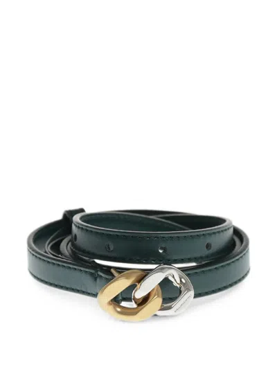 Stella Mccartney Bicolour Chain-buckle Belt In Green