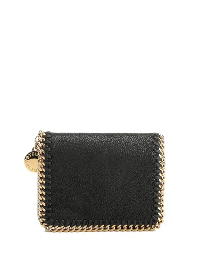 Stella Mccartney Falabella Chain-trim Wallet In Black