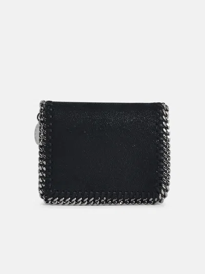 Stella Mccartney 'bi-fold Falabella' Wallet In 'shaggy Deer' Black