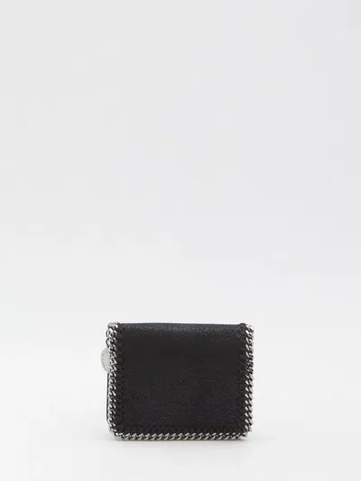 Stella Mccartney Bi-fold Wallet Falabella In Black