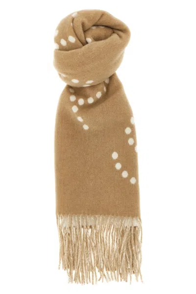 Stella Mccartney 'big Logo' Scarf In Brown