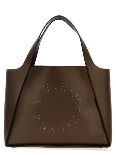 Stella Mccartney Big Logo Shopping Bag Tote Bag In Brown