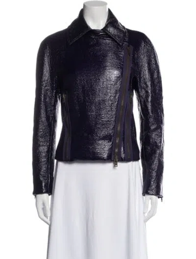 Pre-owned Stella Mccartney Biker Jacket In Purple