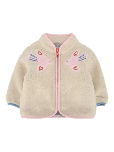 Stella Mccartney Kids' Bird-appliqué Jacket In Neutral