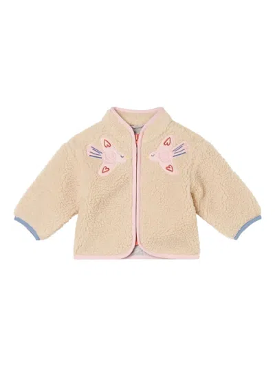 Stella Mccartney Babies' Bird Appliqué Jacket In Neutral