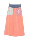 Stella Mccartney Bird-embroidered Corduroy Trousers In Pink