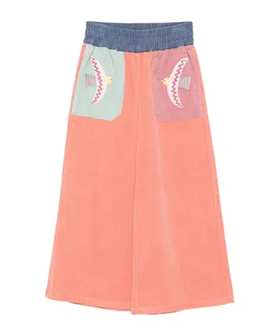 STELLA MCCARTNEY BIRD-EMBROIDERED CORDUROY TROUSERS