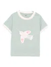 Stella Mccartney Bird-print Cotton T-shirt In Green