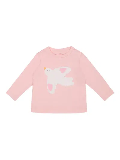 Stella Mccartney Babies' Bird-print T-shirt In Pink