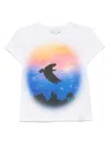 Stella Mccartney Bird Print Mini T Shirt Pure White In White
