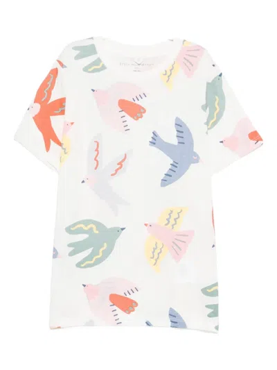Stella Mccartney Kids' Bird-print T-shirt In White