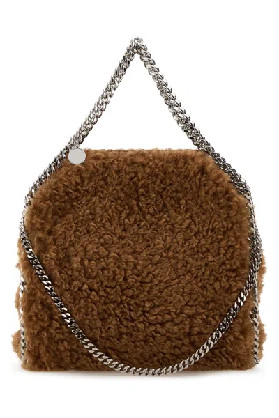 Stella Mccartney Biscuit Alter Mat Shearling Mini Falabella Handbag In Brown
