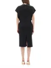 Stella Mccartney Midi Dress With Wing Sleeves In Black