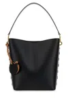 Stella Mccartney Women Black Alter Mat Frayme Bucket Bag In Black