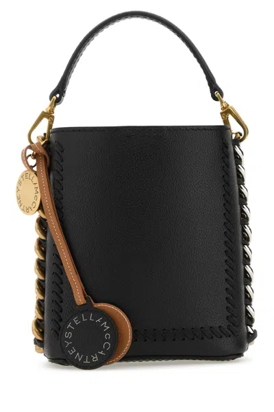 Stella Mccartney Black Alter Mat Mini Frayme Bucket Bag
