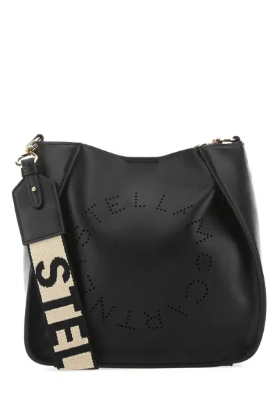 Stella Mccartney Black Alter Mat Stella Logo Crossbody Bag In 1000