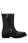 Stella Mccartney Black Trace Buckle-strap Biker Boots