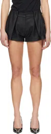 Stella Mccartney Black Altermat Perforated Balloon Shorts In 1000 Black