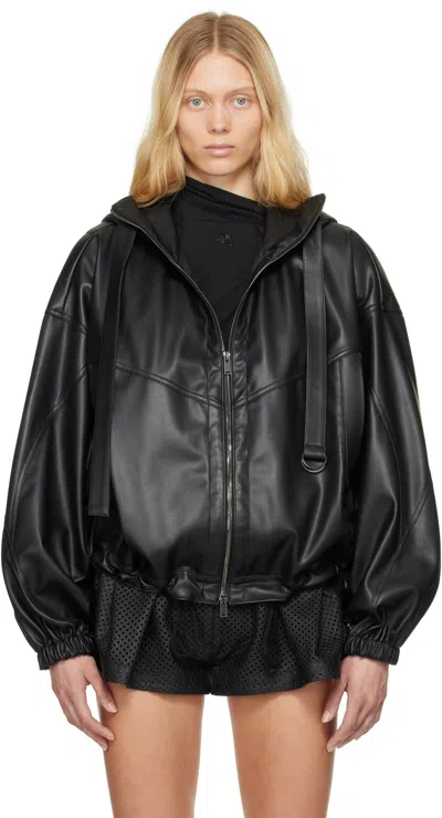 Stella Mccartney Black Altermat Utility Faux Leather Jacket In 1000 Black