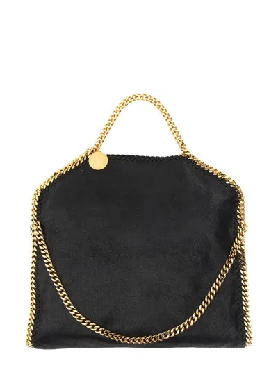 Stella Mccartney Black And Gold Falabella Tote Bag