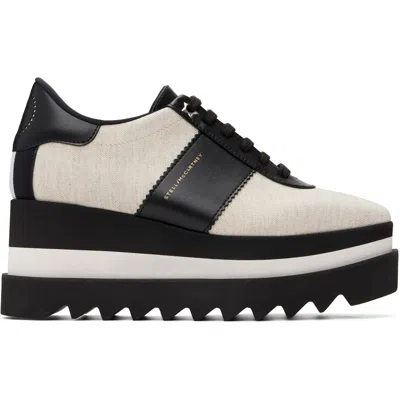 Stella Mccartney Black & Off-white Sneakelyse Canvas Derbys