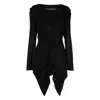 Stella Mccartney Black Asymmetric-hem Buttoned Moulded Cardigan In Black