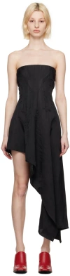 Stella Mccartney Bandeau Corset Dress In 1000 Black