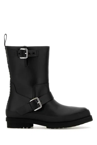 STELLA MCCARTNEY BLACK BUCKLE STRAP BOOTS