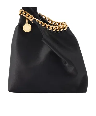 Stella Mccartney Black Chain Mini Bag In Orange