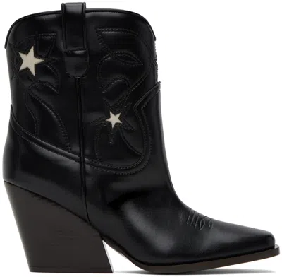 Stella Mccartney Black Cloudy Alter Mat Boots In 1041 Black/stone