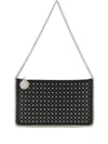 Stella Mccartney Black Clutch With Stud Embellishments In Black