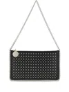 Stella Mccartney Black Clutch With Stud Embellishments In Black