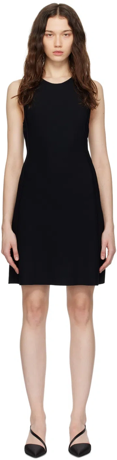 Stella Mccartney Sleeveless Knit Racerback Mini Dress In 1000 Black