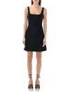 Stella Mccartney Square-neck Corset-style Minidress In Black